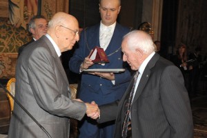 Egidio Palmiri premiato dal presidente della Repubblica Giorgio Napolitano
