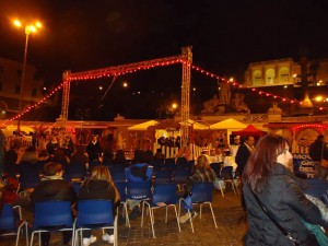L'arena che è stata allestita dal Circo Takimiri in piazza del Popolo a Roma il 30 novembre scorso