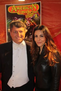 Flavio Togni con Sabrina Ferilli all'American Circus