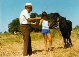 Ferdinando Togni e Cristina con l'amico Pony