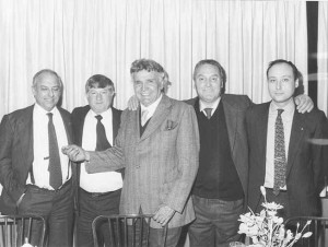 In questa foto Orlando Orfei è insieme a Enis Togni, Leandro Errani, Claudio Carbonari e Antonio Buccioni