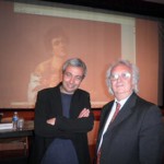 In questa foto Elio Traina (a destra) è insieme a Francesco Galluzzi dell'Accademia delle Belle Arti di Palermo